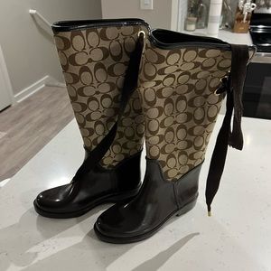 Authentic coach boots- like new
